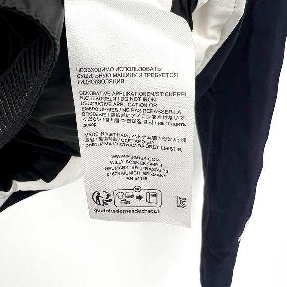 BOGNER Women's Dalya Hooded Two Tone Ski Jacket US 4 Small Off White WP NWOT - Picture 15 of 15